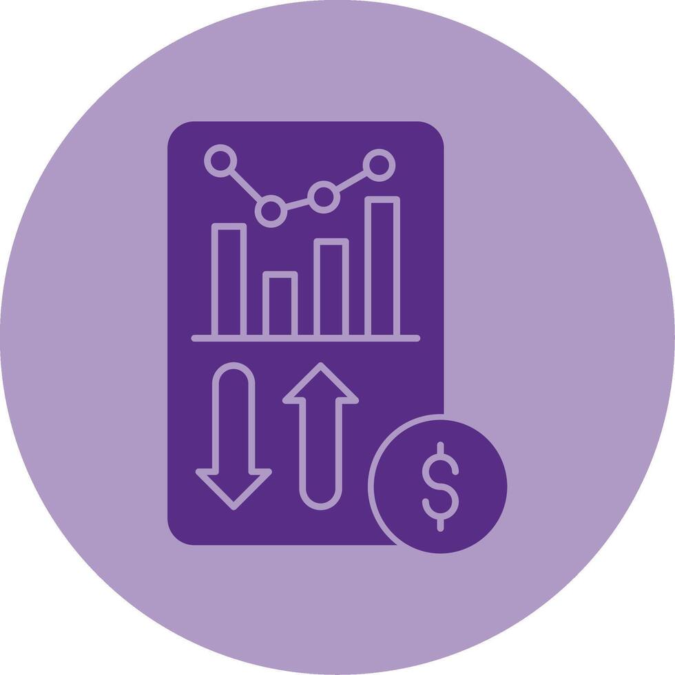 Sales Report Dual Tone Circle Icon vector