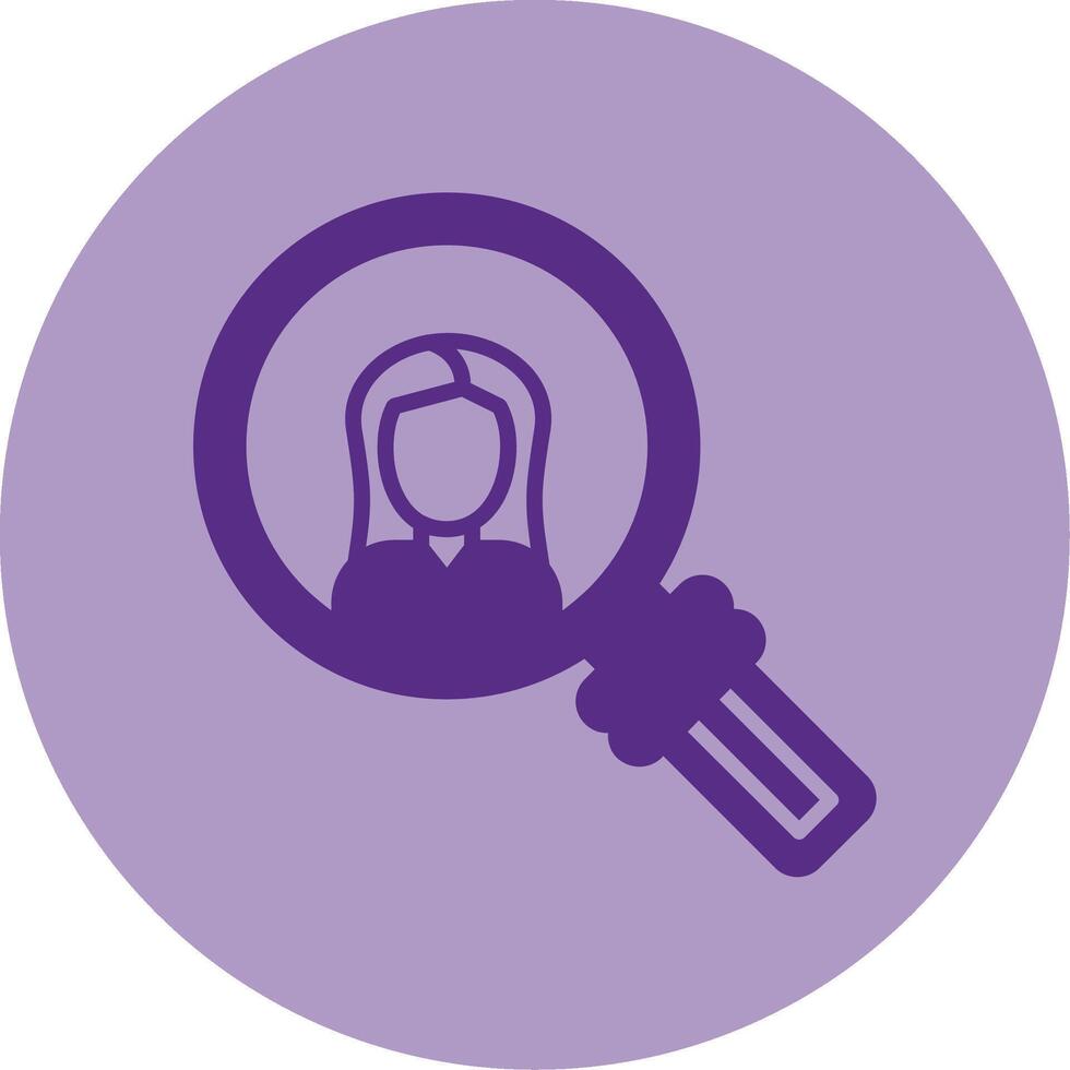 Search Employee Dual Tone Circle Icon vector