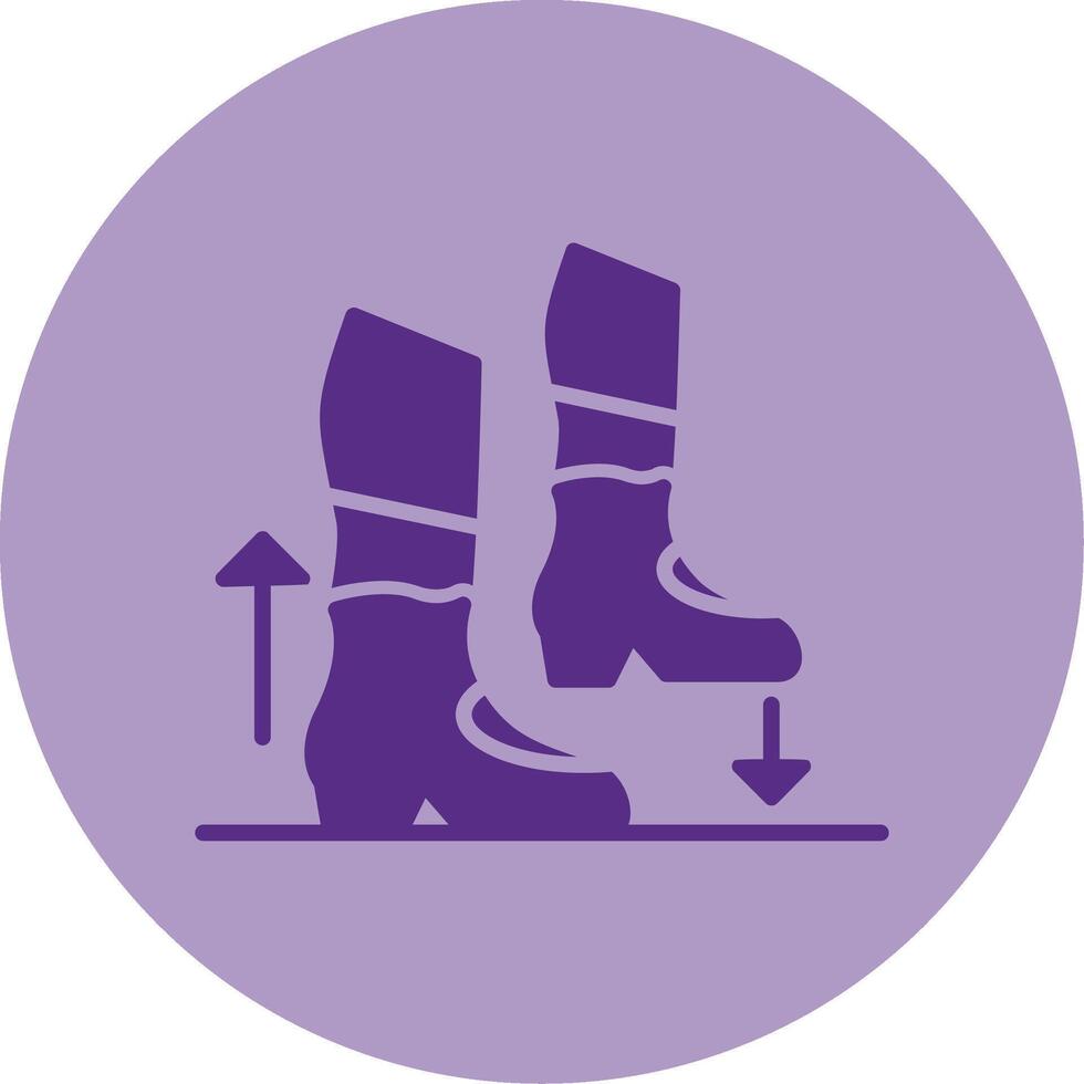 Step Dual Tone Circle Icon vector