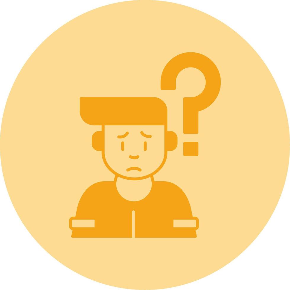 Confusion Dual Tone Circle Icon vector