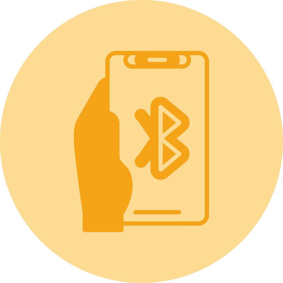 Bluetooth Dual Tone Circle Icon vector