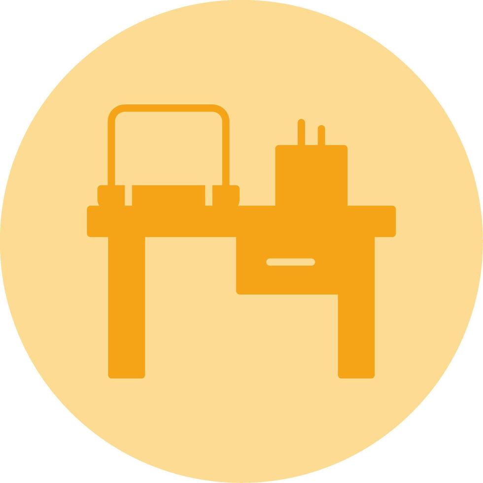Workplace Dual Tone Circle Icon vector