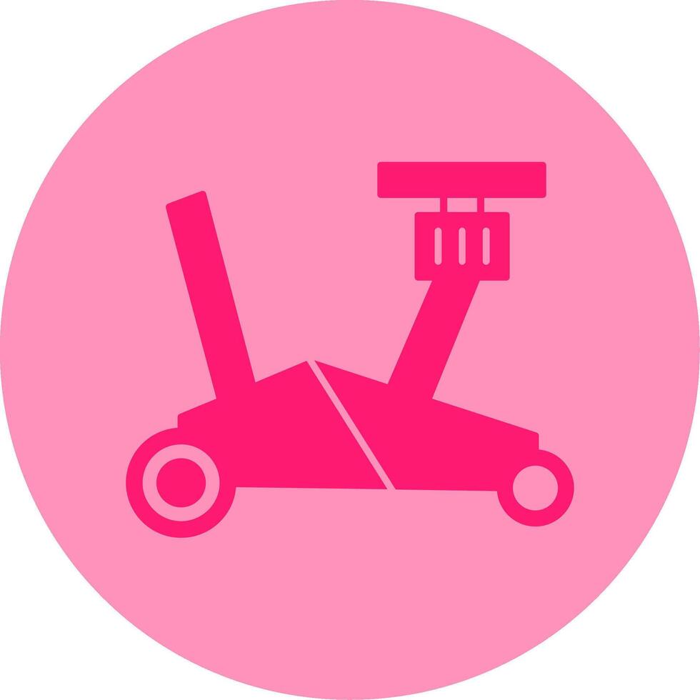 Car Jack Dual Tone Circle Icon vector