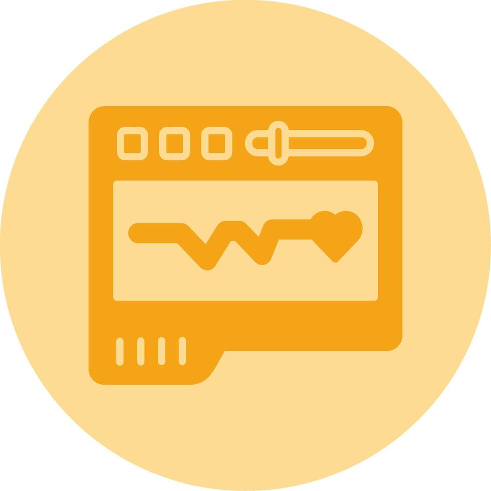 Pacemaker Dual Tone Circle Icon vector