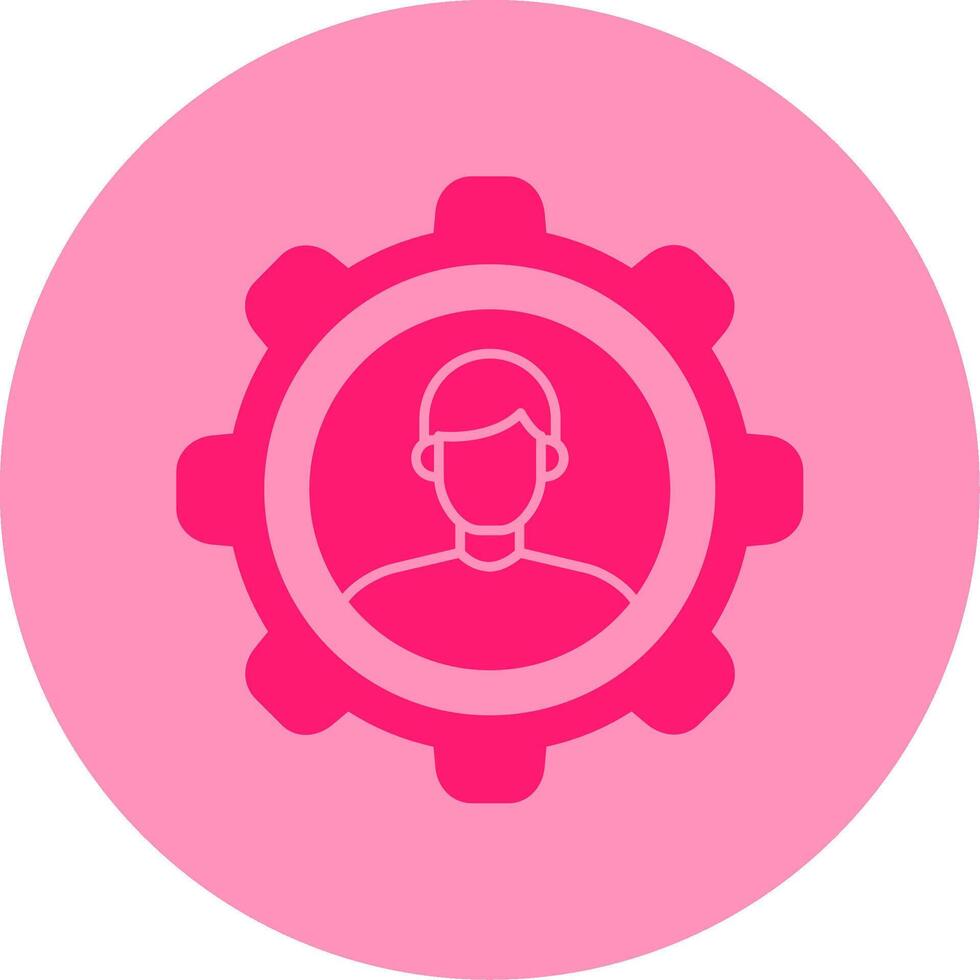 Customer Relationship Dual Tone Circle Icon vector