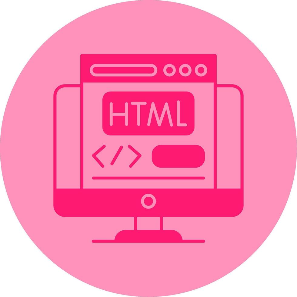 Html Dual Tone Circle Icon vector