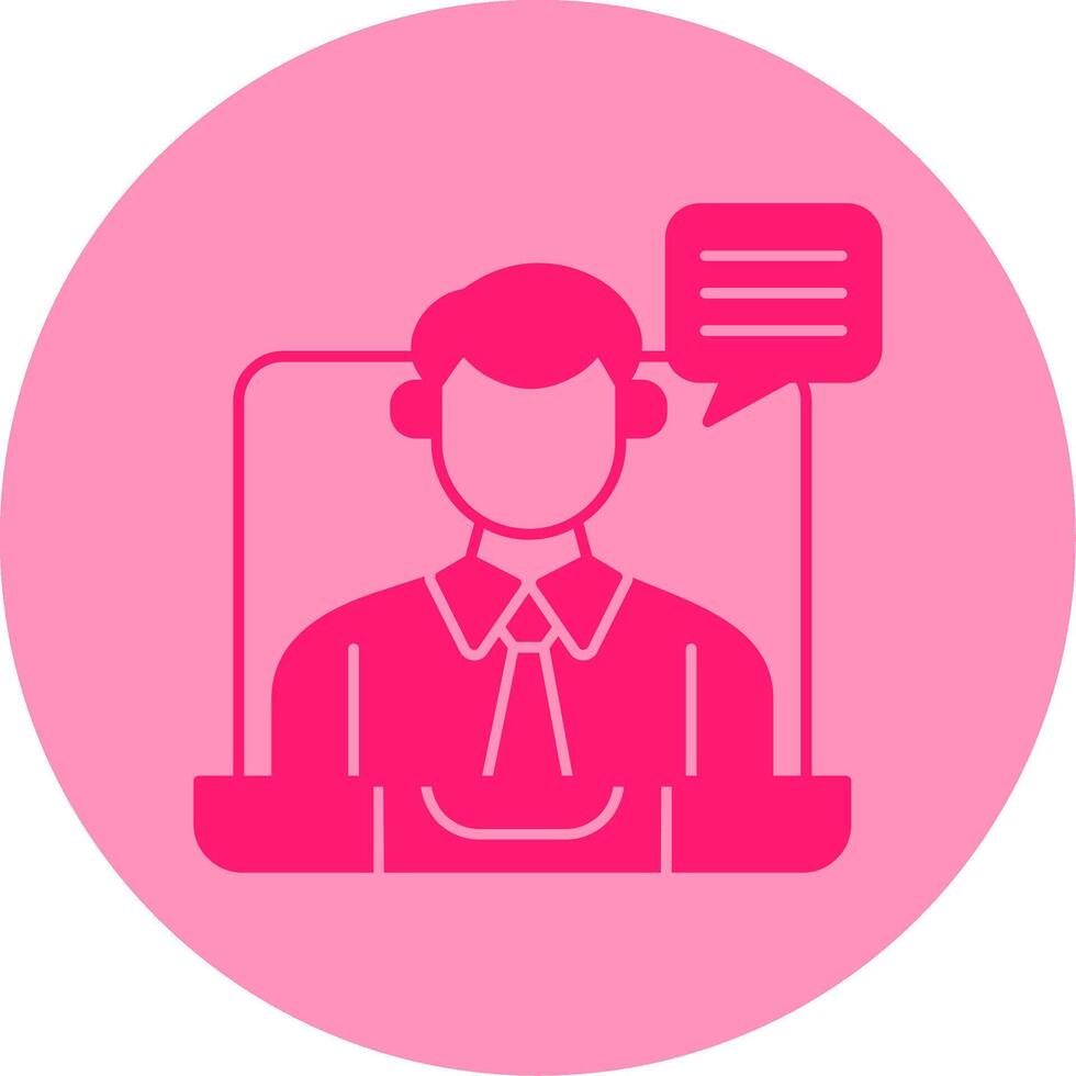 Virtual Meeting Dual Tone Circle Icon vector