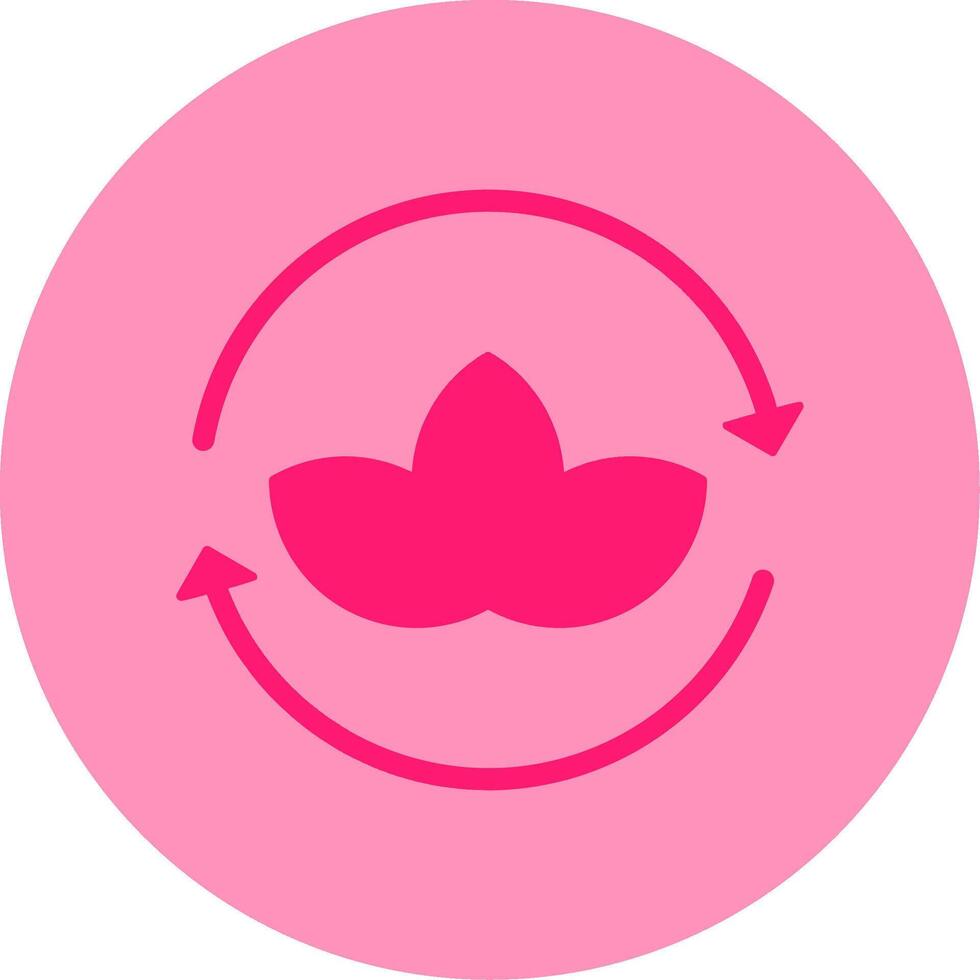 Zero Waste Dual Tone Circle Icon vector