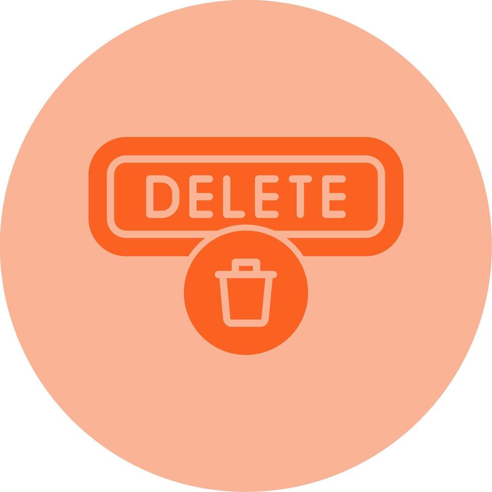 Delete Dual Tone Circle Icon vector