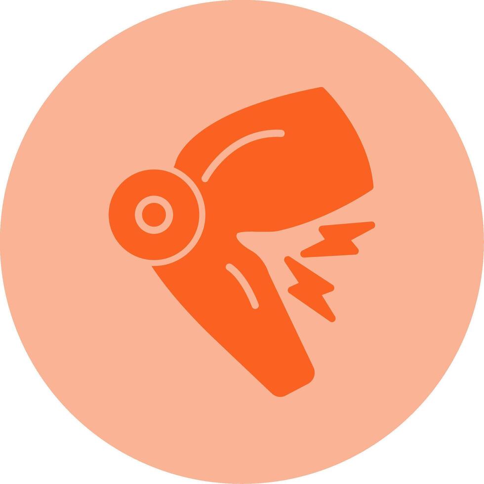 Knee Pain Dual Tone Circle Icon vector