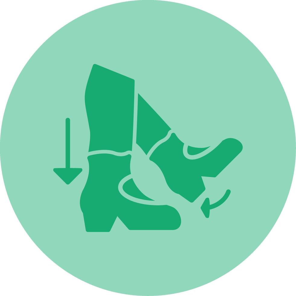 Step Back Dual Tone Circle Icon vector