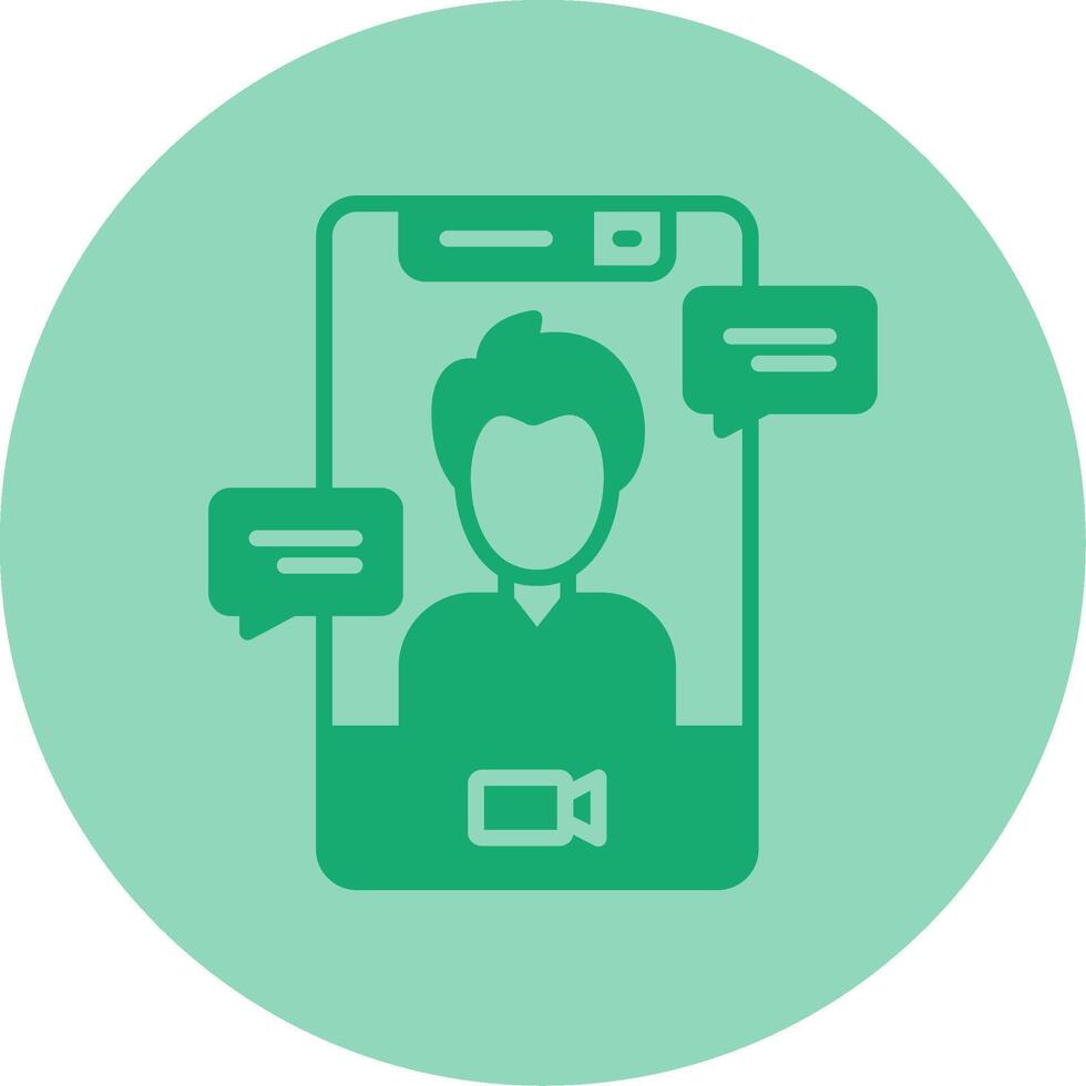 Conference Dual Tone Circle Icon vector