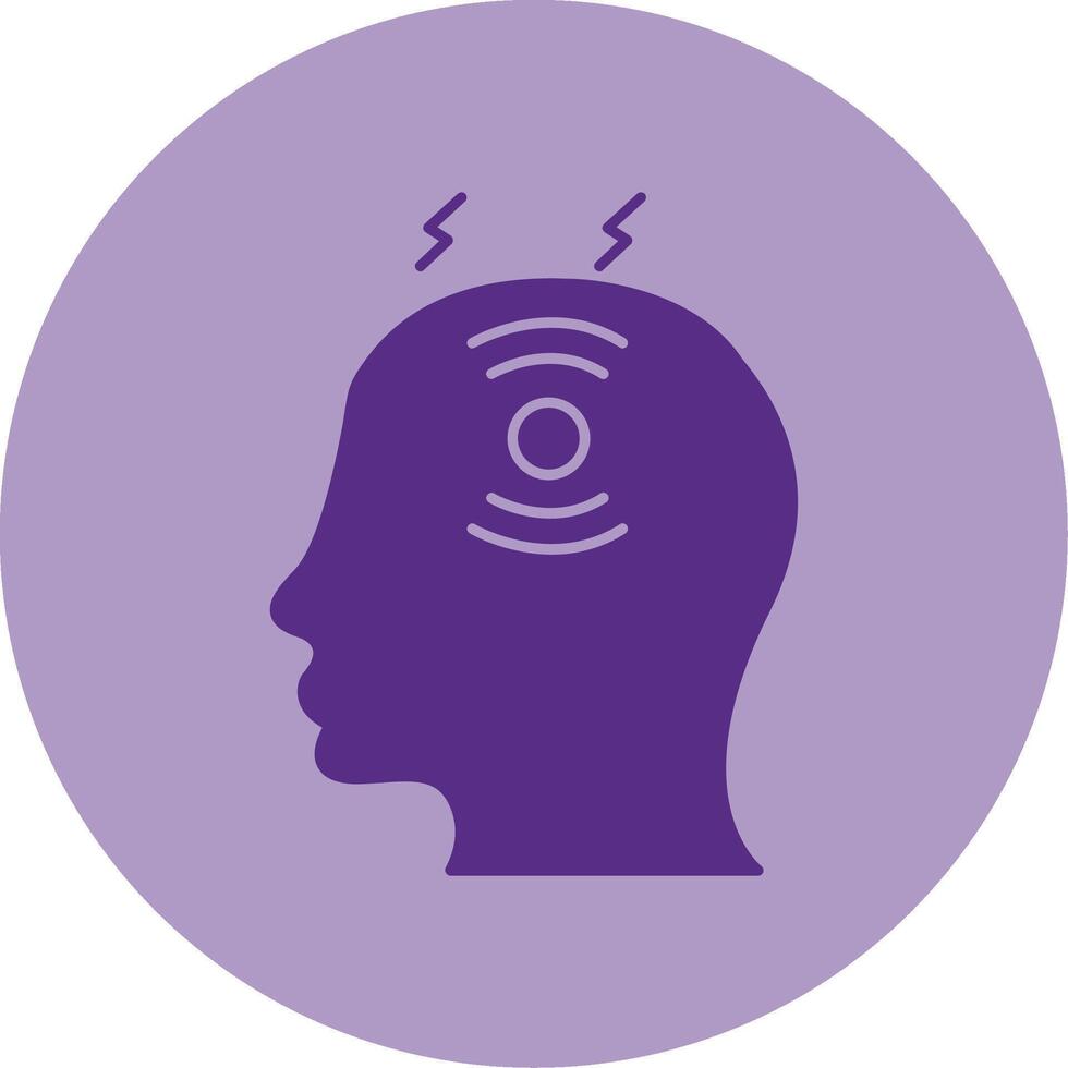 Headache Dual Tone Circle Icon vector
