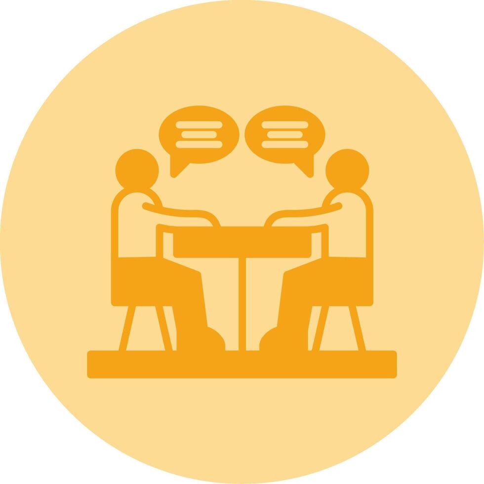 Discussion Dual Tone Circle Icon vector