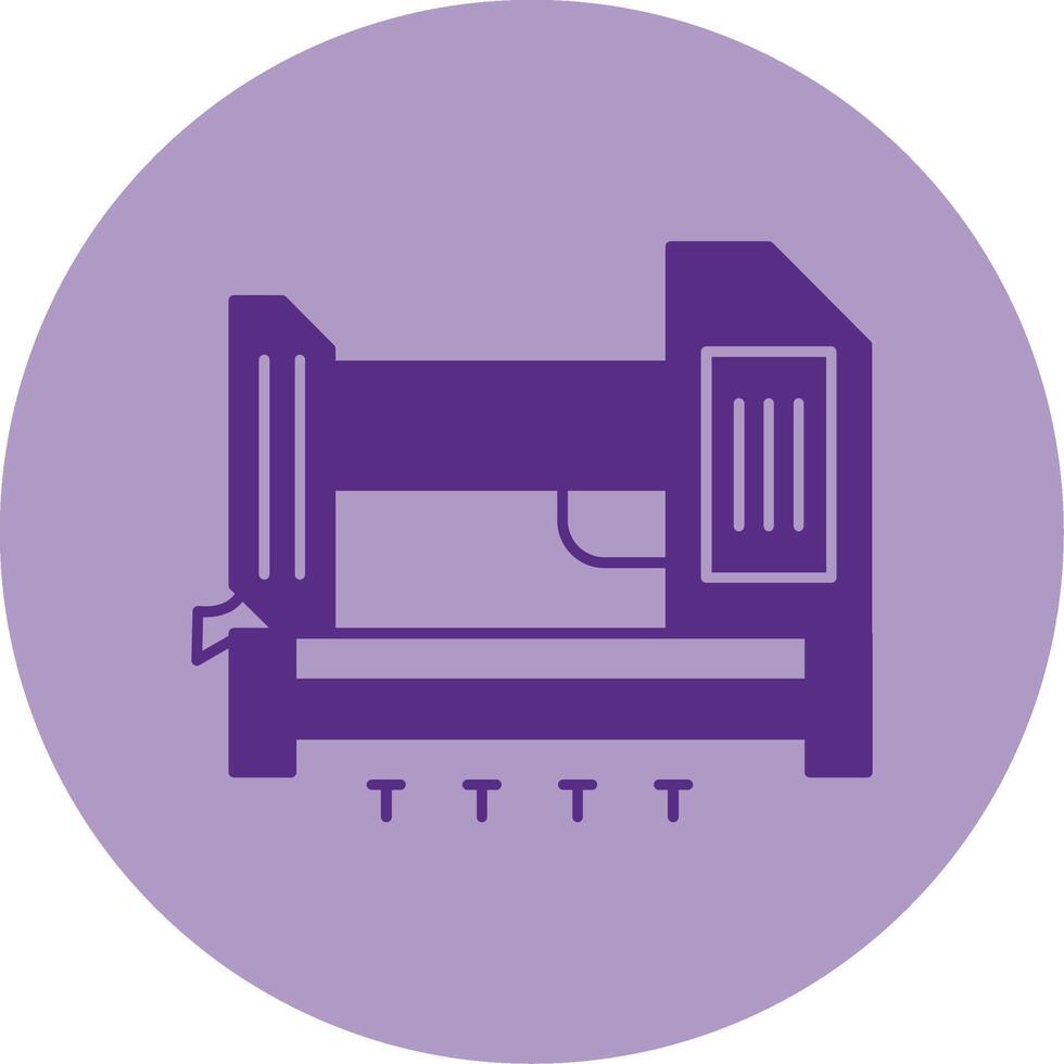 Nail Gun Dual Tone Circle Icon vector