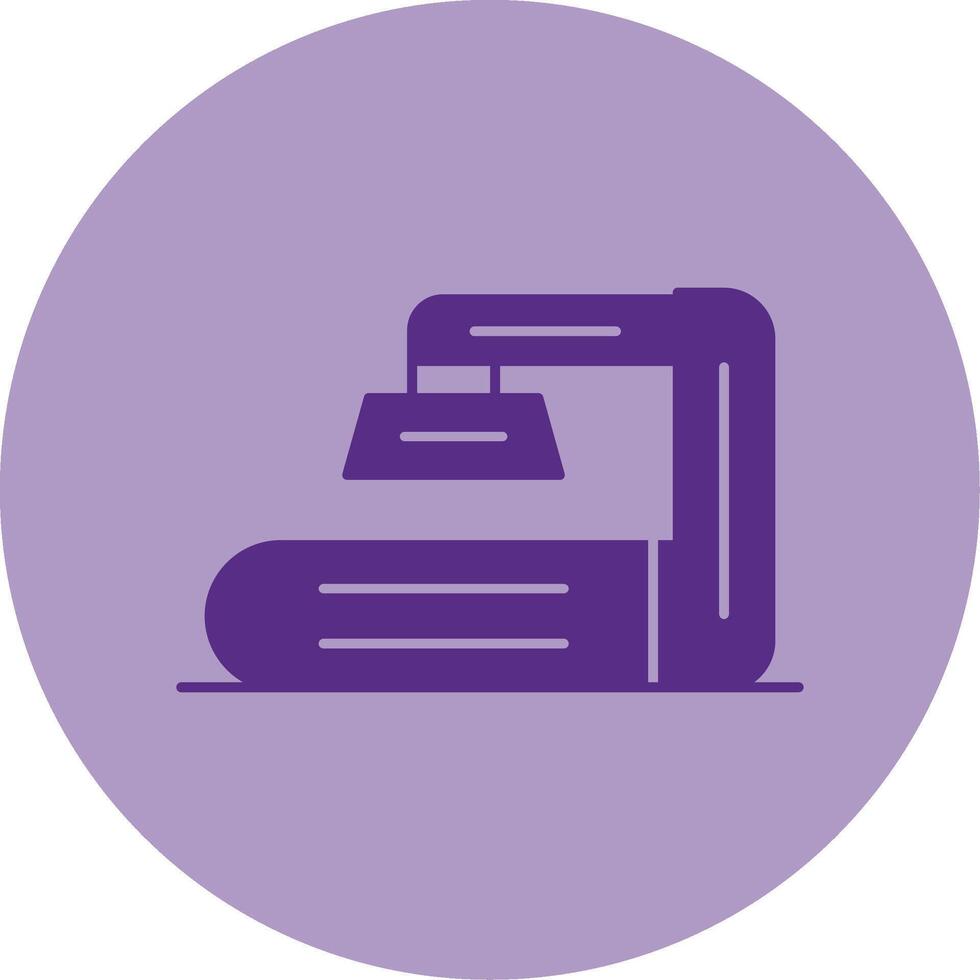 X Ray Scanner Dual Tone Circle Icon vector