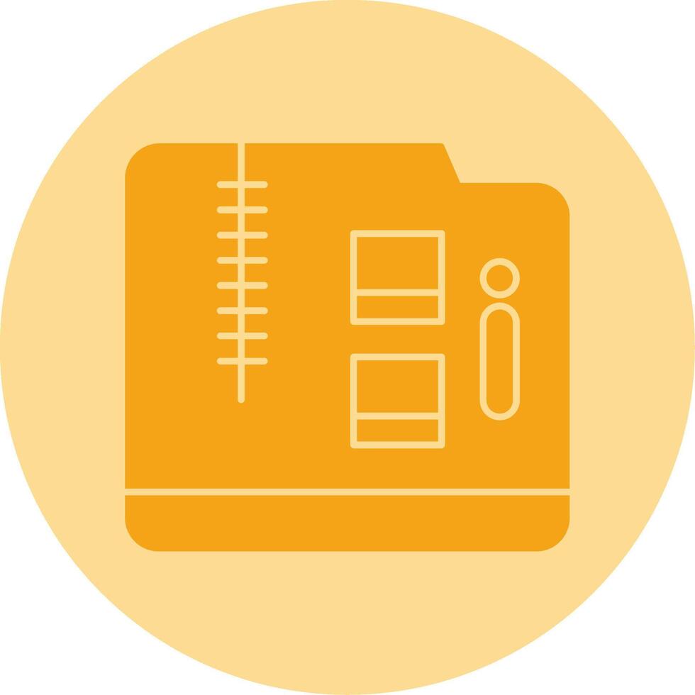 Archive Folder Dual Tone Circle Icon vector