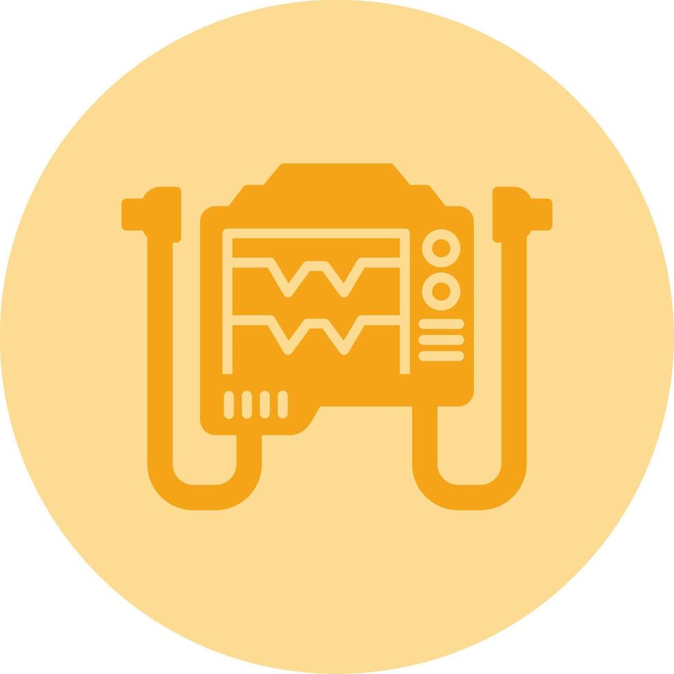 Defribillator Dual Tone Circle Icon vector