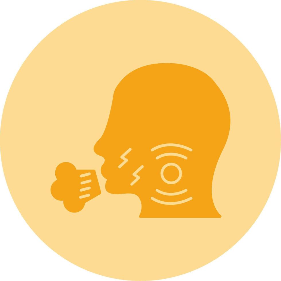 Cough Dual Tone Circle Icon vector