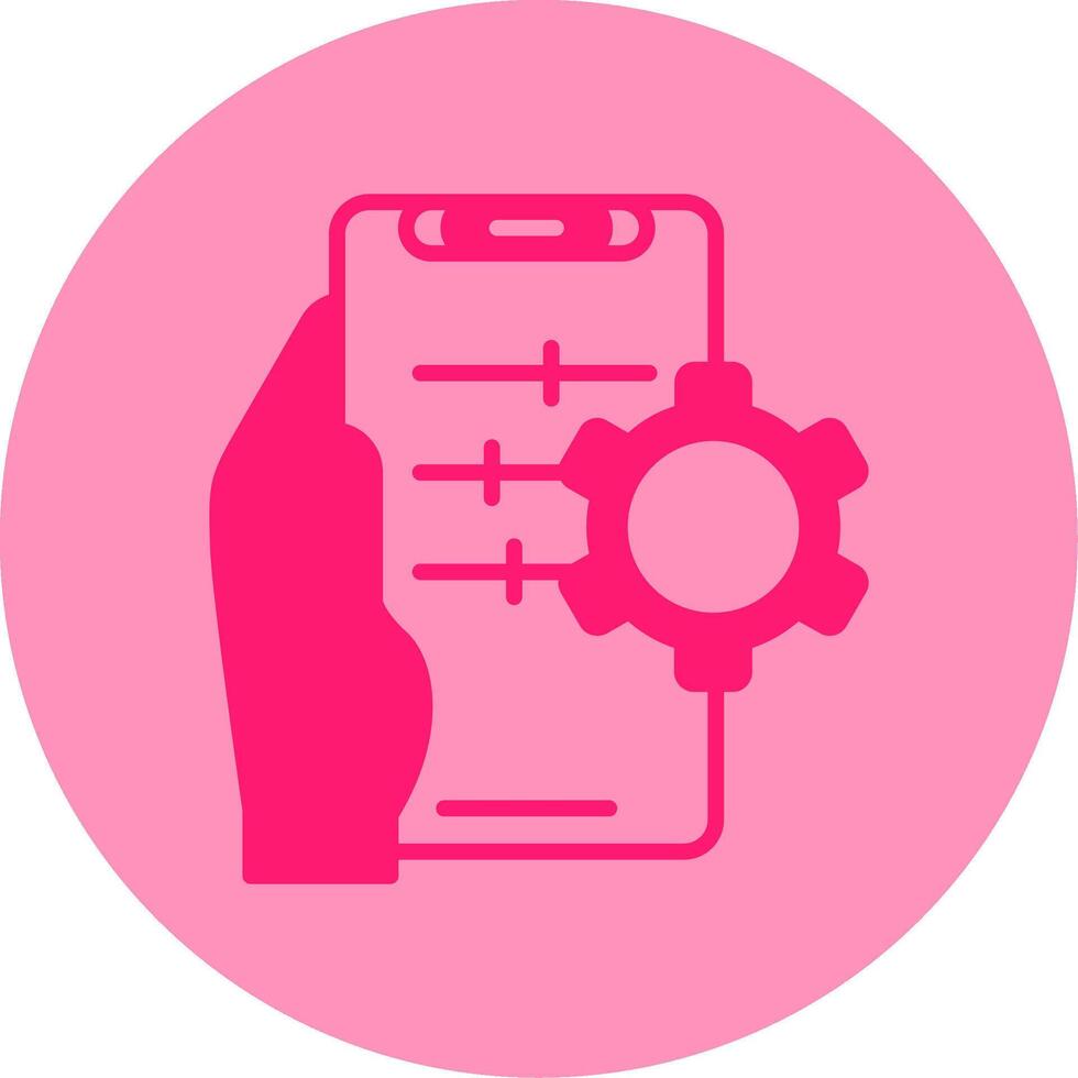 Setting Dual Tone Circle Icon vector