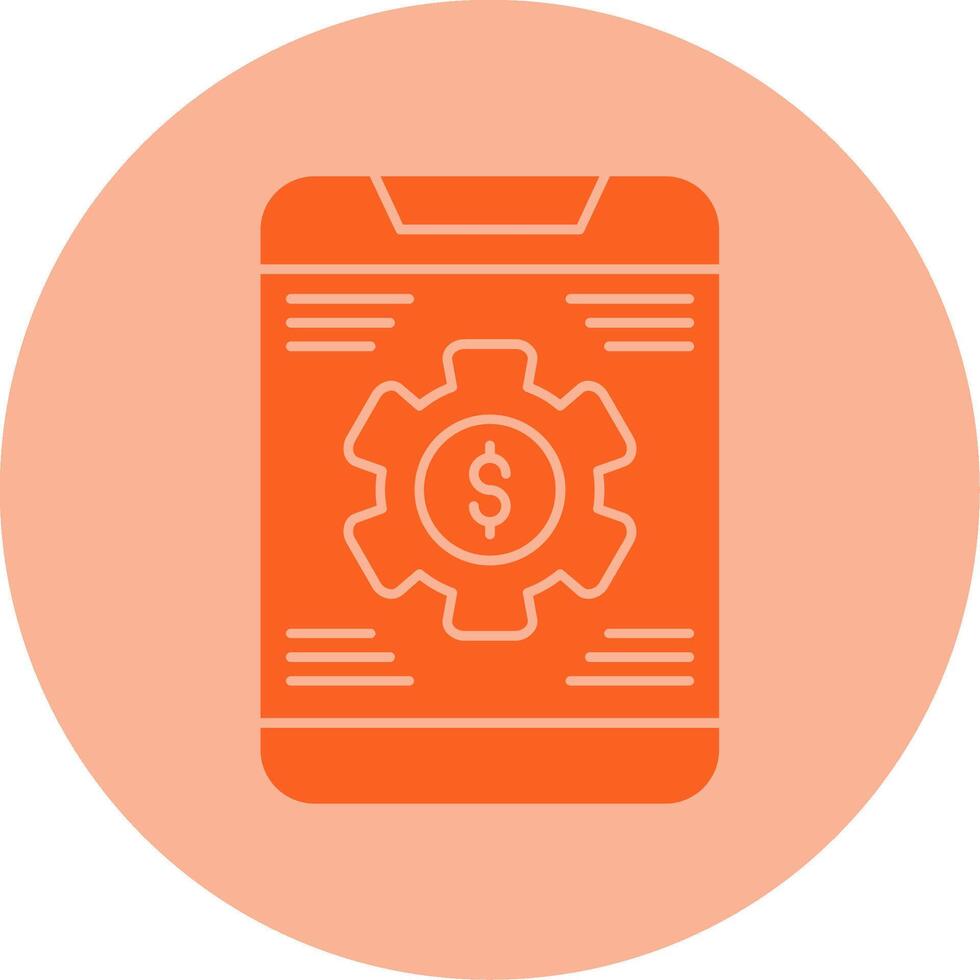 Banking App Settings Dual Tone Circle Icon vector