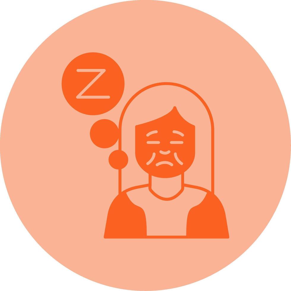 Insomnia Dual Tone Circle Icon vector