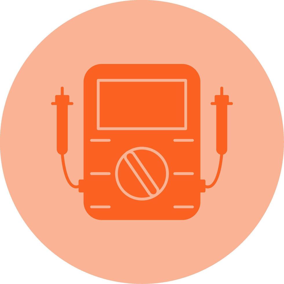 Voltmeter Dual Tone Circle Icon vector