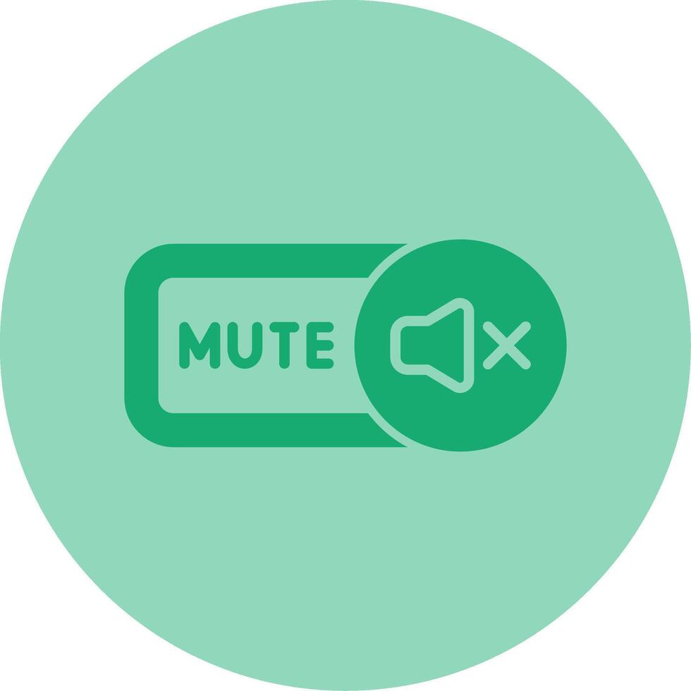 Mute Dual Tone Circle Icon vector