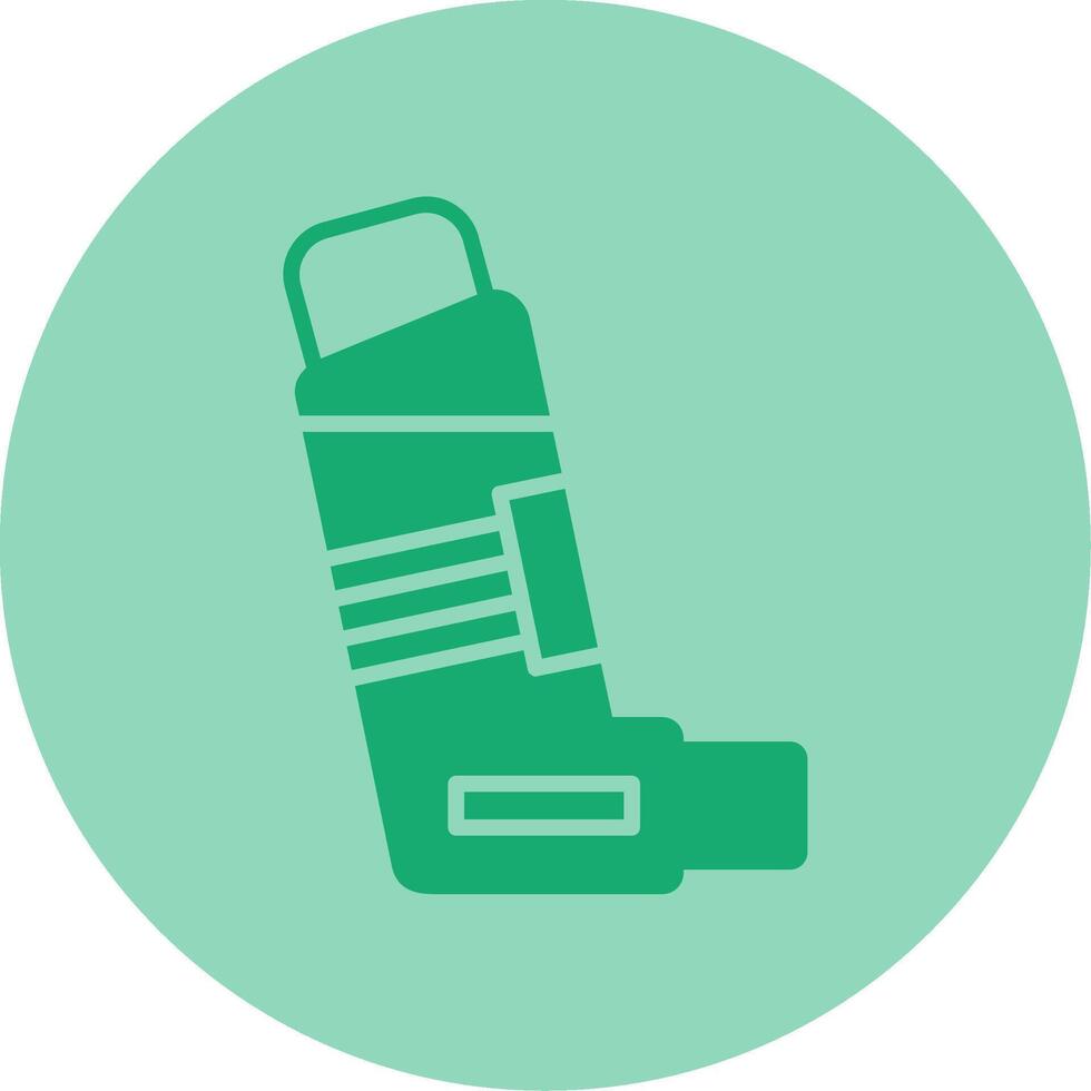 Inhaler Dual Tone Circle Icon vector
