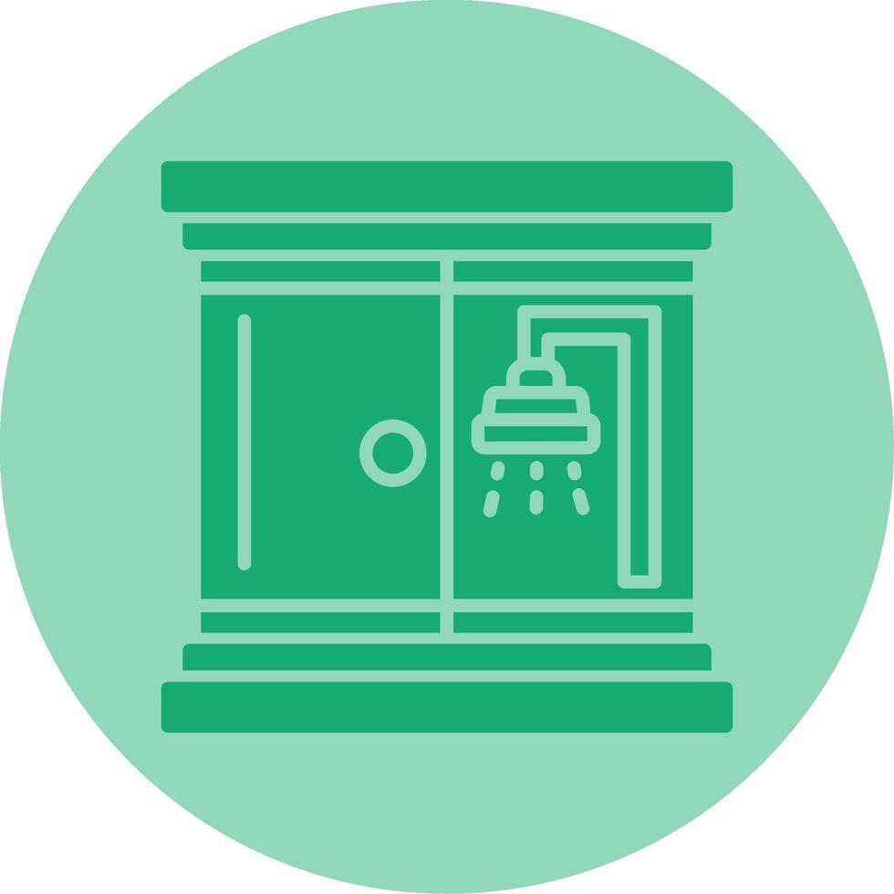 Shower Room Dual Tone Circle Icon vector