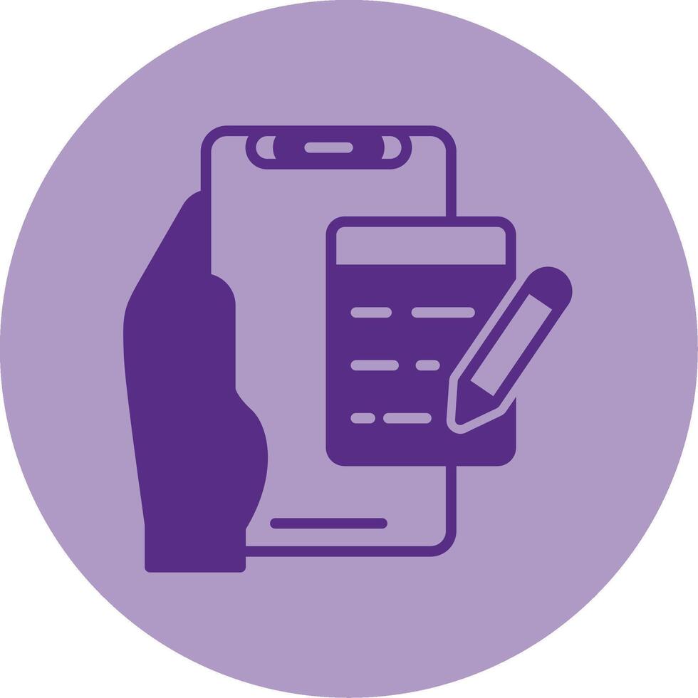 Edit Dual Tone Circle Icon vector