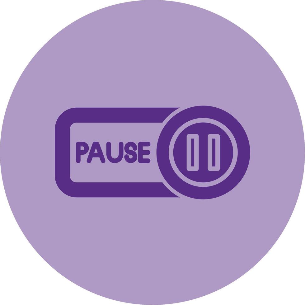 Pause Dual Tone Circle Icon vector