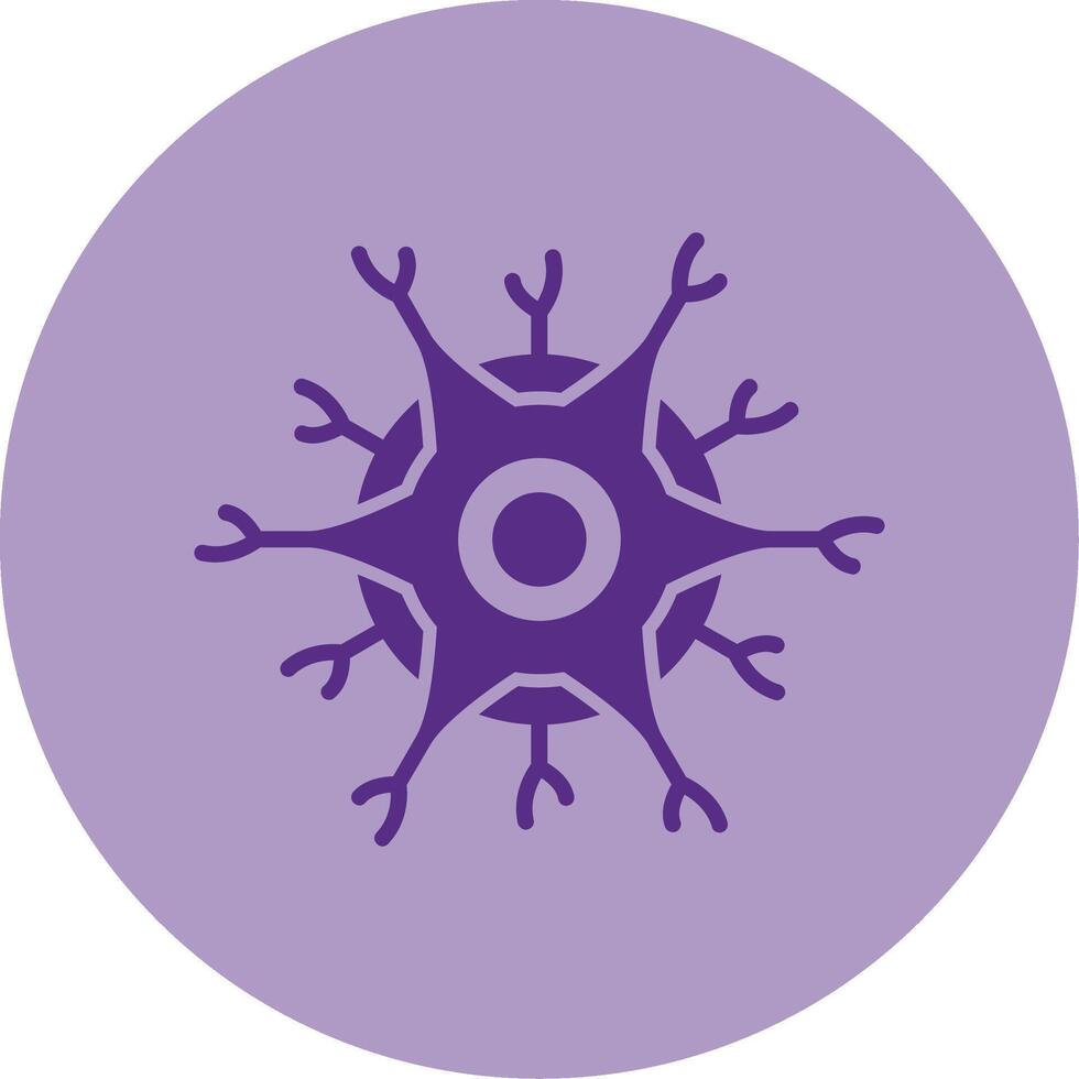 Neuron Dual Tone Circle Icon vector