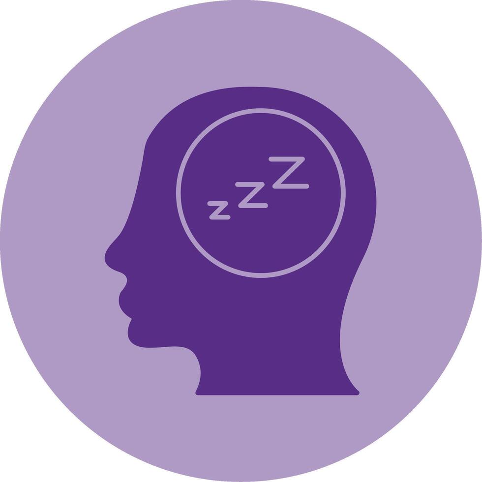 Sleepiness Dual Tone Circle Icon vector