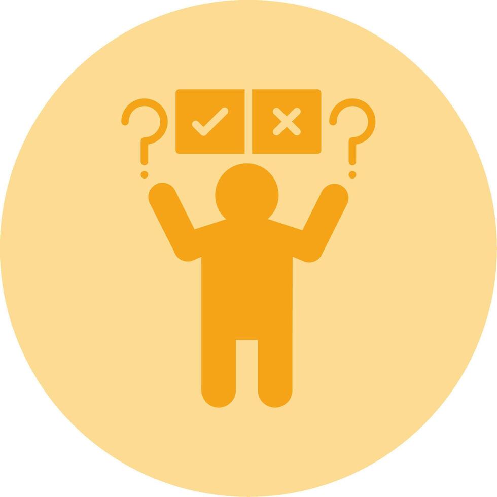Confusion Dual Tone Circle Icon vector