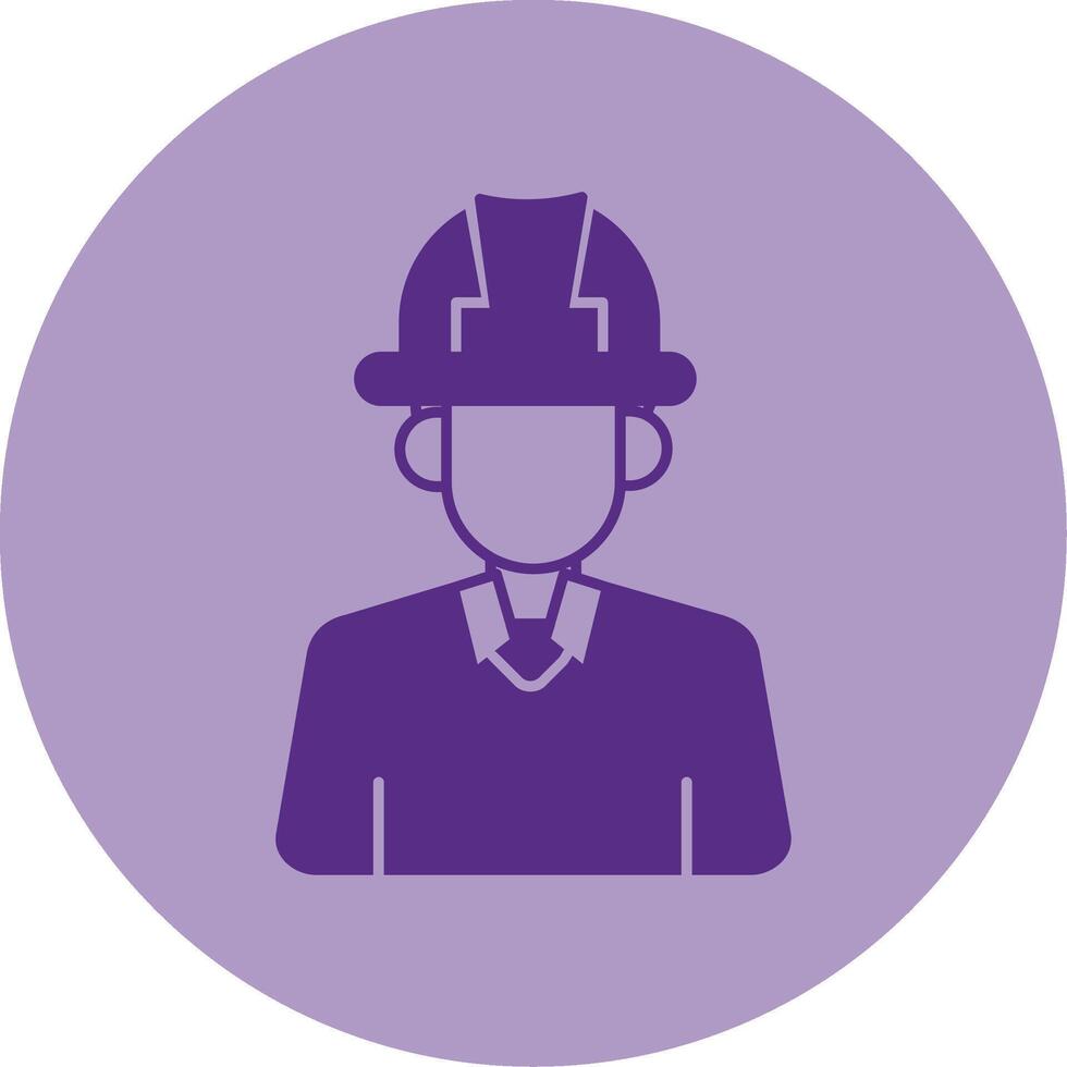 Worker Dual Tone Circle Icon vector