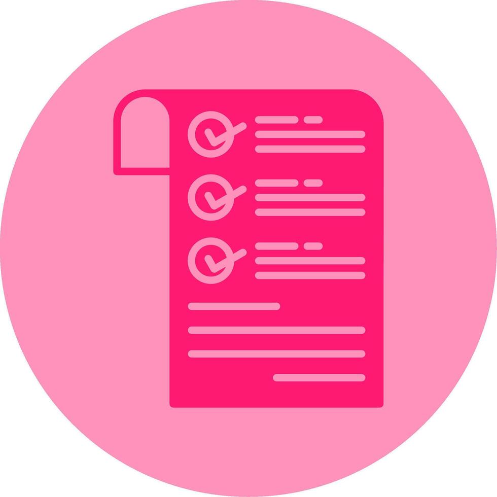 Checklist Dual Tone Circle Icon vector