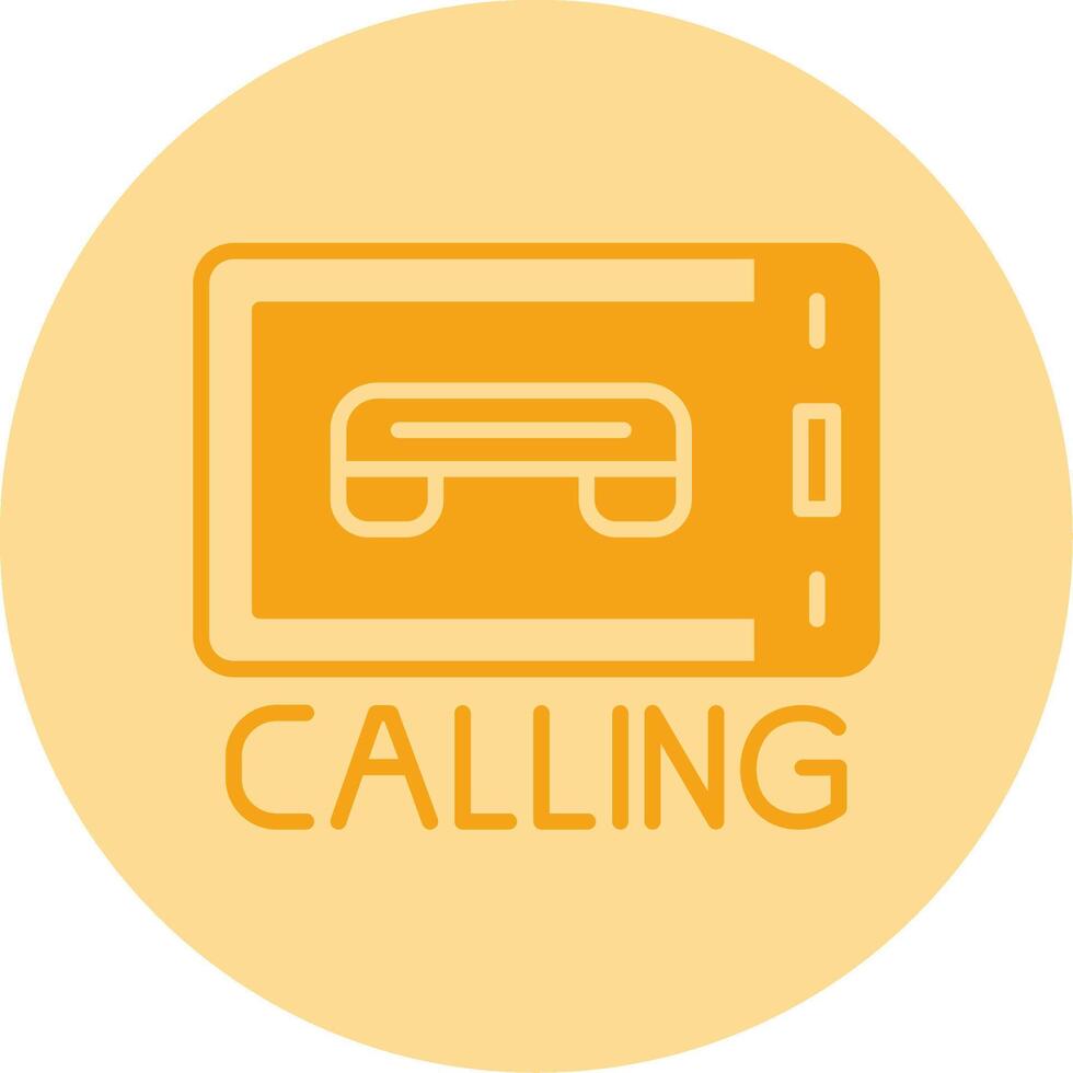 Calling Dual Tone Circle Icon vector