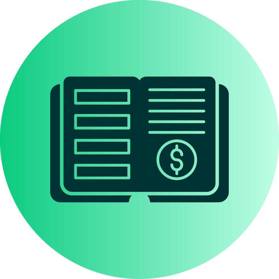 Ledger Dual Tone Gradient Circle Icon vector