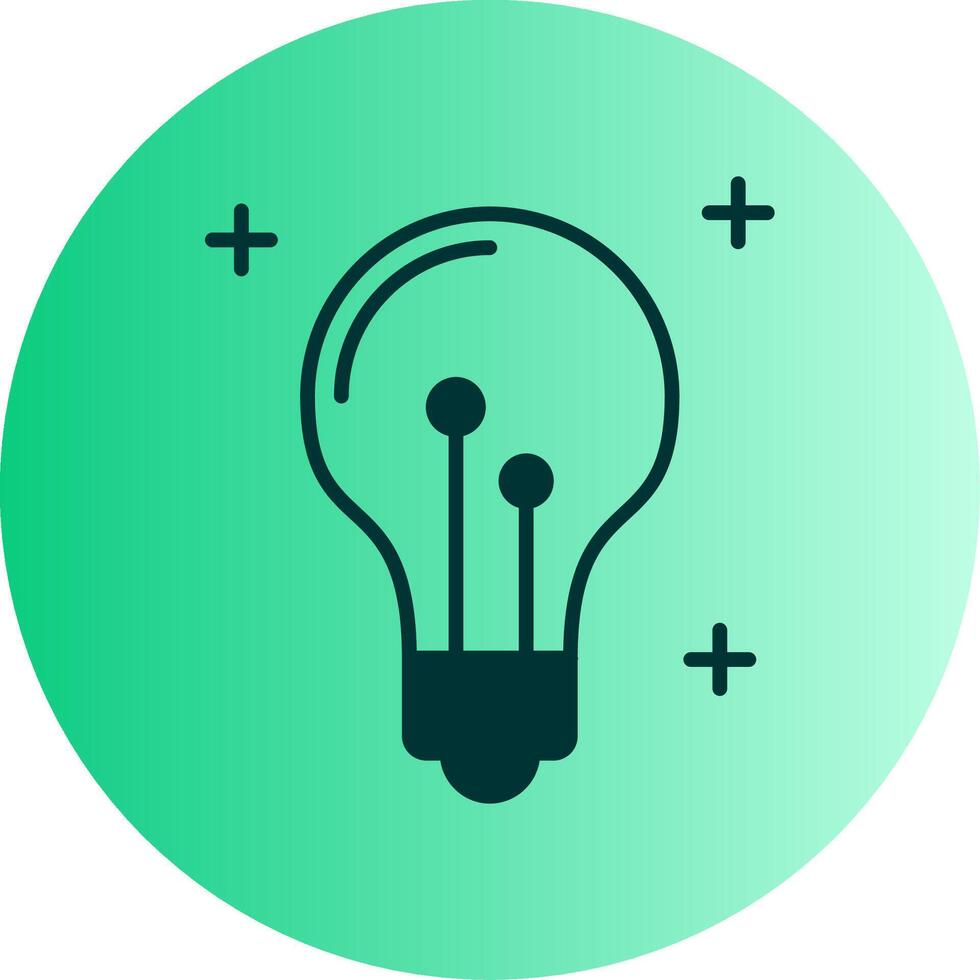 Idea Dual Tone Gradient Circle Icon vector