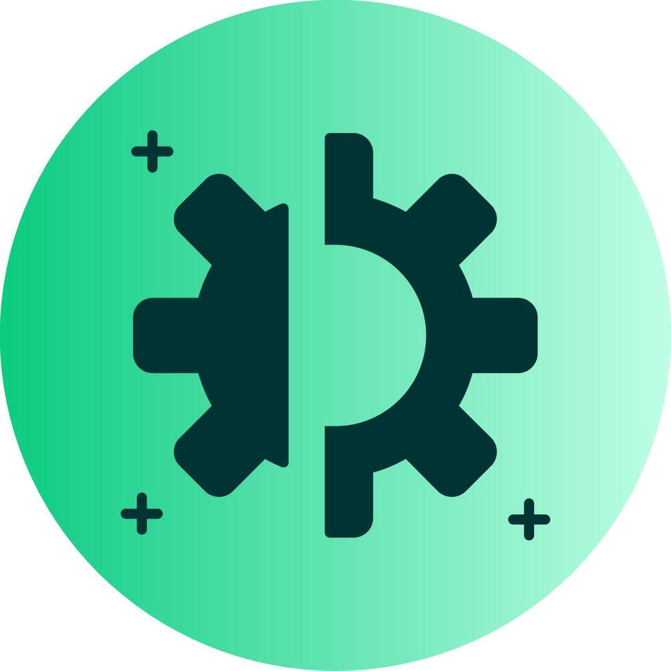Disruption Dual Tone Gradient Circle Icon vector