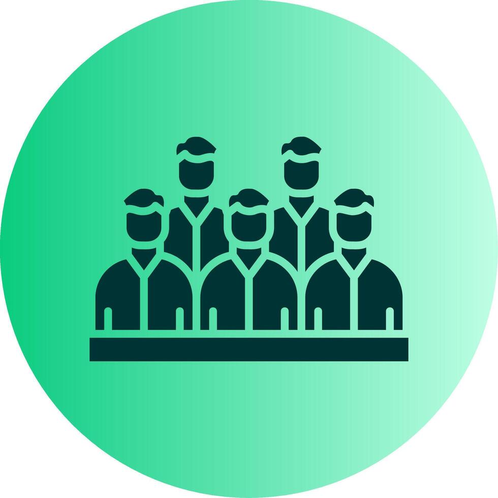 Spectators Dual Tone Gradient Circle Icon vector