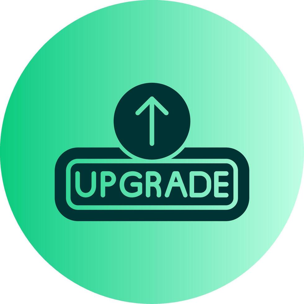 Upgrade Dual Tone Gradient Circle Icon vector