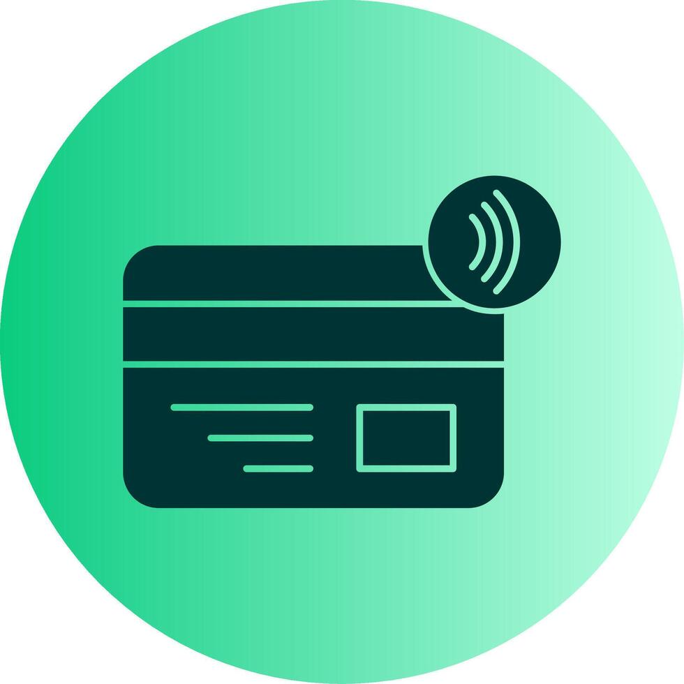 Nfc Payment Dual Tone Gradient Circle Icon vector