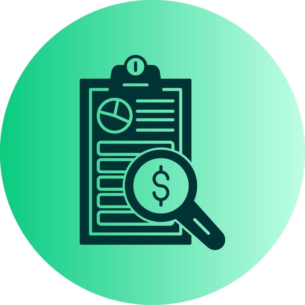Auditing Dual Tone Gradient Circle Icon vector
