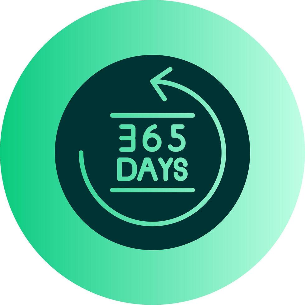 365 Days Dual Tone Gradient Circle Icon vector