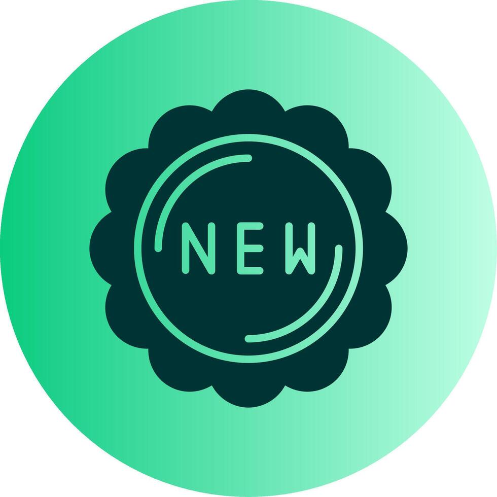 New Dual Tone Gradient Circle Icon vector