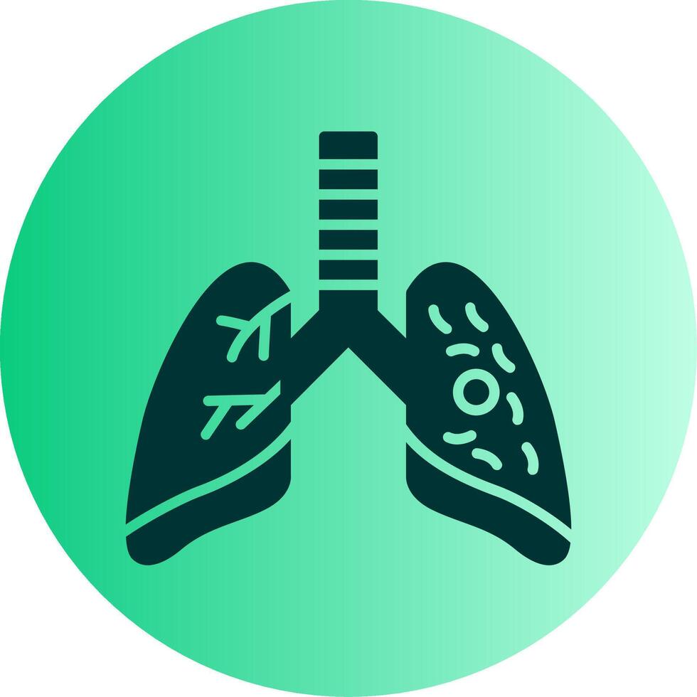 Tuberculosis Virus Dual Tone Gradient Circle Icon vector