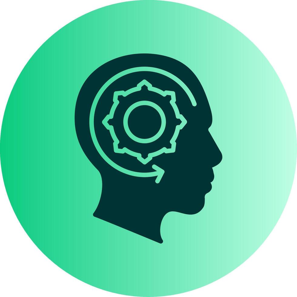 Learning Dual Tone Gradient Circle Icon vector