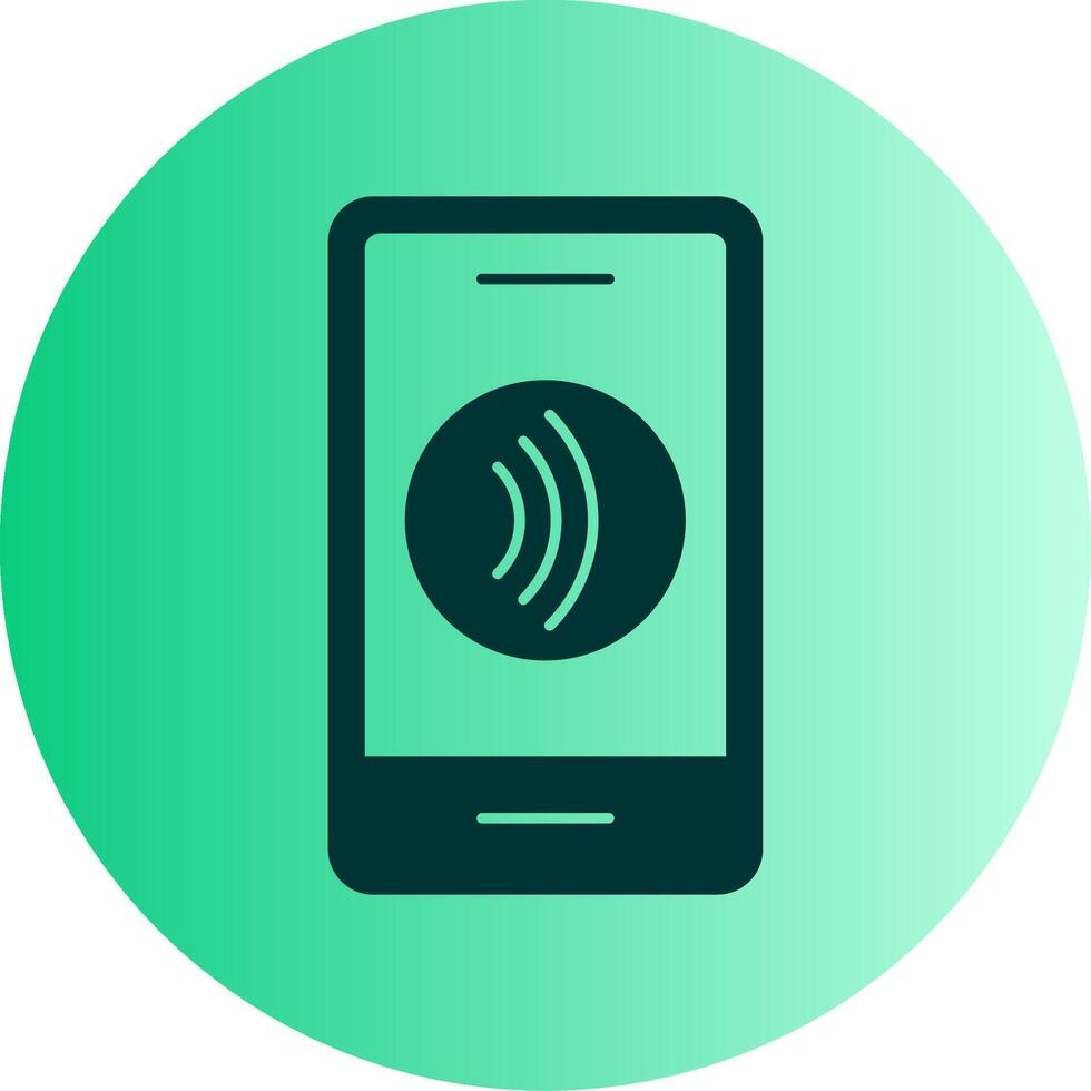 Tap To Pay Dual Tone Gradient Circle Icon vector